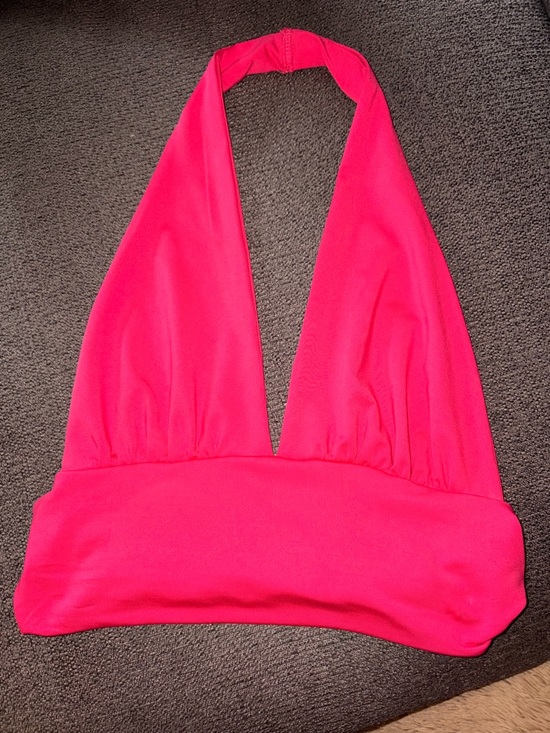 Tops - Hot Pink Halter Crop Top